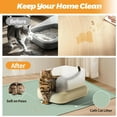 thumbnail image 6 of Cat Litter Mat, Extra Large 51" x 25.6" Silicone Mat Litter Trapping Mat for Scatter Control, Soft on Kitty Paws, Easy to Clean (Green), 6 of 13