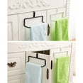thumbnail image 3 of Yeacher Kitchen Over Cabinet Towel Bar Multipurpose Tea Towels Iron Storage Rack Hang on Inside, 3 of 7