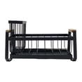 thumbnail image 1 of Soporte para esponja para fregadero de cocina, escurridor de platos, autodrenante, resistente al óxido Negro, 1 of 9
