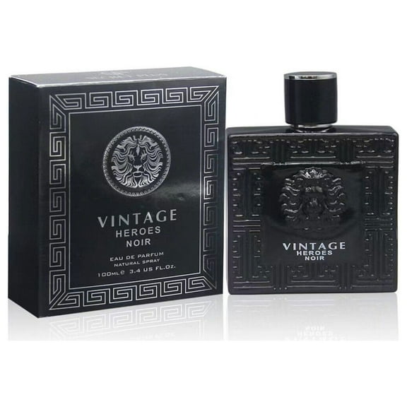 Secret Plus Vintage Heroes Noir Cologne for Men / Eau de Parfum Natural Spray Vaporizateur 3.4 oz 100 ml / FL2397