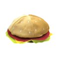 thumbnail image 1 of Art Creativity Funny Pizza Hamburger Hat Fun Halloween Costume Accessory Pizza Hamburger Party Supplies Decorations Crazy Silly Hat, 1 of 8