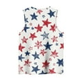 thumbnail image 4 of Women's Summer Round Neck Vest Top, Independence Day Print Sleeveless Casual Blouse for Street Style & Daily Wear,White XL, 4 of 4