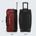 thumbnail image 4 of Pacific Gear Keystone 30" Rolling Duffel Bag with Wheels, Red, 4 of 13