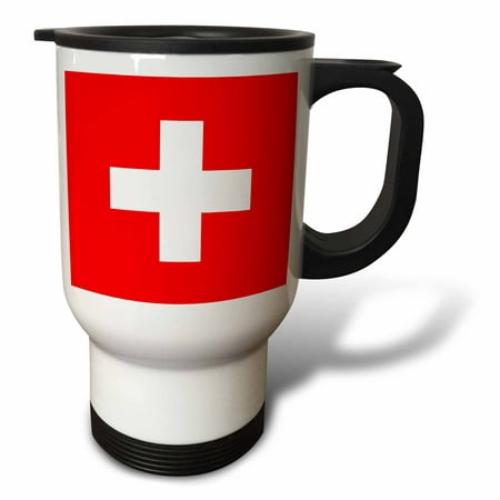 3dRose Flag of Switzerland - Travel Mug, 14-ounce, Stainless (Best Way To Travel In Switzerland)