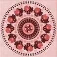 thumbnail image 1 of Ahgly Company Machine Washable Indoor Square Transitional Deep Rose Pink Area Rugs, 6' Square, 1 of 7