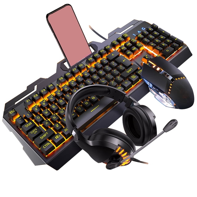 Juego Teclado Ratón Auricular Conjunto De Juego De Ratón Mecánico Real Cateissary EL013757-05