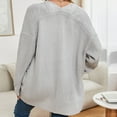 thumbnail image 7 of IROINNID Women's Mid-Long Cardigan Coat Solid Color Long Sleeve Knit Cardigans Loose Slouchy Wrap Chunky Sweaters Coat Winter Jacket, Beige, 7 of 7