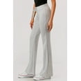 thumbnail image 6 of Buttery Soft Drawstring Waist Flare Pants - Light Heather Gray, 6 of 11