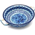 thumbnail image 1 of Polish Pottery Baker - Round with Handles - Medium - Unikat Signature - U3639, 1 of 4