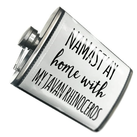

NEONBLOND Flask Namast ay Home With My Javan Rhinoceros Simple Sayings