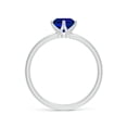 thumbnail image 2 of ANGARA Lab Grown 1.55 Ct Blue Sapphire Solitaire Engagement Ring for Women in 14K White Gold (Size-8x6mm) | September Birthstone, Anniversary, Jewelry Gift for Women | Lab-Grown Blue Sapphire Ring, 2 of 8