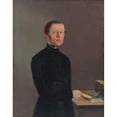 thumbnail image 2 of František Belopotocký 20x24 Black Ornate Framed Double Matted Museum Art Print Titled: Portrait of a Priest (1844), 2 of 5