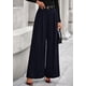 thumbnail image 4 of Pantalones PRETTYGARDEN Palazzo de Pierna Ancha Azul Marino Cintura Elástica XXL, 4 of 8