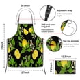 thumbnail image 3 of Yellow Lemon Fruit Limes Black Pattern Apron-Garden Aprons for Women with Pockets-Cotton Linen Waterproof Kitchen Cooking Gardening Aprons Adjustable for Kitchen,Cooking,BBQ and Salon 33x27 Inch, 3 of 7