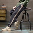 thumbnail image 3 of Pantalones casuales de harén para hombre, pantalones de calle, pantalones deportivos de pana para hombre, estilo coreano, holgados, lisos, planos, nuevos artículos deportivos góticos L, 3 of 4