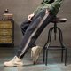 thumbnail image 4 of Pantalones casuales de harén para hombre, pantalones de calle, pantalones deportivos de pana para hombre, estilo coreano, holgados, lisos, planos, nuevos artículos deportivos góticos L, 4 of 5