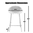 thumbnail image 5 of 2xhome Mid-Century Modern BarStool Metal Frame with Breathable Perforated Egg Shaped Seat for Indoor/Outdoor Use, Set of 1, 1 piece, 5 of 8