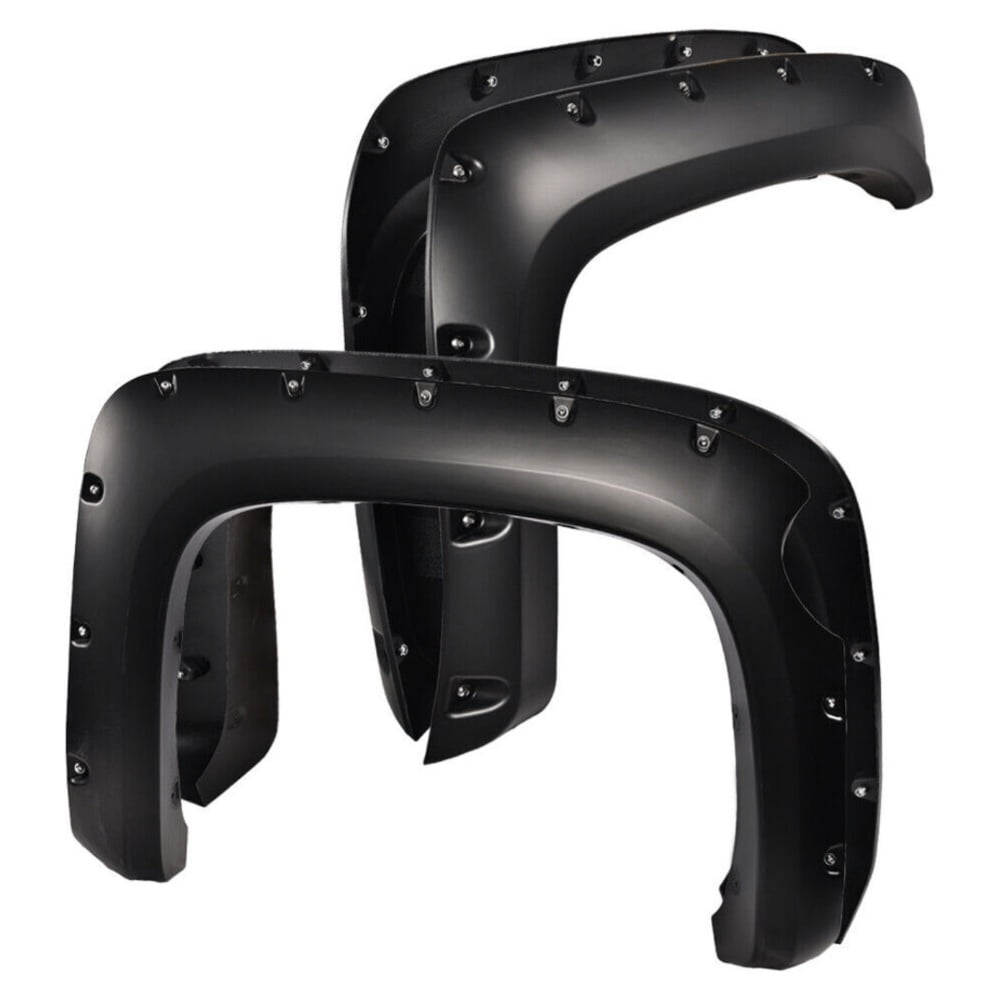 4Pcs PocketRiveted Fender Flares Bolt On For 200713 Chevy Silverado