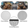 thumbnail image 6 of Yuyamidu Funny Sloth Windshield Sunshade Sun Shade Heat Shield Car Sun Visor Mat for Jeep Wrangler JL JLU 2018-2024 Rubicon Sahara 2 Door & 4 Door & Gladiator JT, 6 of 7