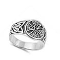 thumbnail image 4 of Celtic Knot Cross Wide Large Class Ring ( Sizes 7 8 9 10 11 12 13 ) New .925 Sterling Silver Band Rings (Size 11), 4 of 4