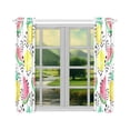 thumbnail image 3 of MYPOP Watercolor Pineapple Lemon Window Curtain Kitchen Curtain 26x39 inches (Two Piece), 3 of 3
