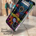 thumbnail image 2 of DALUX Silver Combat Phone Case Compatible with Coolpad Suva / CP3669AANB (2021) - Colorful Skull Festival, 2 of 2