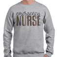 thumbnail image 2 of Emergency Nurse Leopard Print Sweatshirt Unisex 5X-Large Grey, 2 of 5