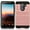 Rose Gold, variant on Alcatel A30 Plus / A30 Fierce 2017 / REVVL / Walters / 5049W Hybrid Metal Brushed Shockproof Tough Case Cover