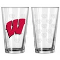 thumbnail image 1 of Wisconsin Badgers Glass Pint Satin Etch 2 Piece Set, 1 of 2