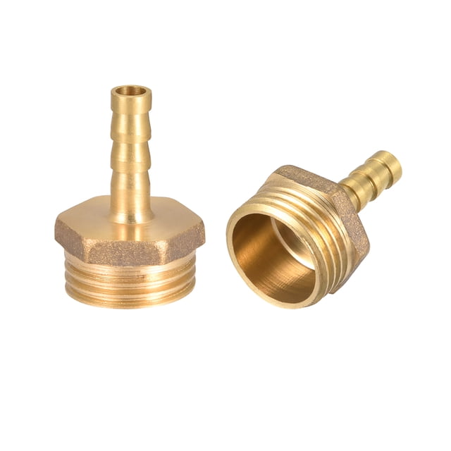 Adaptador de conector de manguera de latón 6 mm acanalado x 1/2" G macho