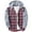 Red #35, variant on Dresfit Men's Patchwork Hoodies Long Sleeve Plaid Flannel Pullover Quilted Button Down Drawstring Fall Winter Shirt Big and Tall Flap Pocket Oversized Shirts Gray 3XL