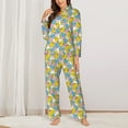 thumbnail image 2 of Honeii Colorful Duck print Women's Pajama Sets Long Sleeve Button Down Sleepwear Nightwear Soft Pjs Lounge Sets-X-Large, 2 of 7