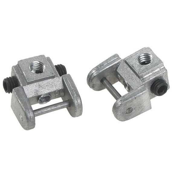 2Pcs Multiple Angles Scrollsaw Blade Clamps Heavy Duty Stainless Steel Tool Accessories Silver Heavy Duty Scrollsaw Part