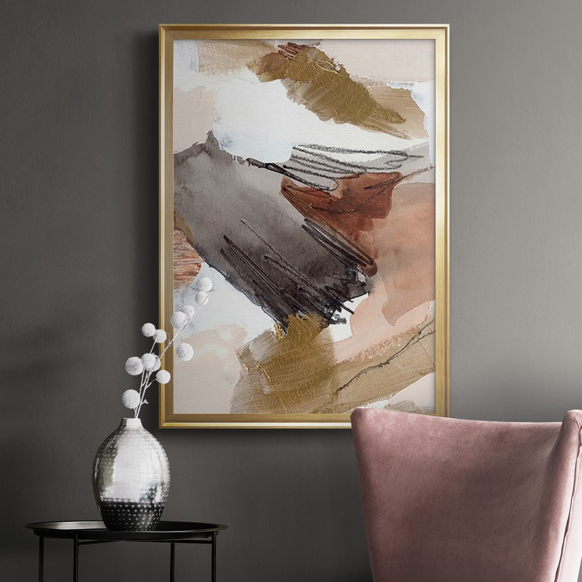 Antique Gold III Premium Framed Print, in Gold, Black, or Silver - Ready to Hang