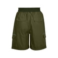thumbnail image 4 of Danhjin Women's Cargo Pants High Waisted Elastic Drawstring Lightweight Cargo Pants Soft Stretch Baggy Casual Streetwear Travel Hiking, 4 of 5