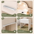 thumbnail image 6 of ICEELF White Makeup Vanity with Chair, Small Vanity Desk with Mirror & 3 Color Lights, Girls Vanity Set with Power Outlet for Small Space, 6 of 9