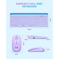 thumbnail image 4 of seenda Bluetooth Keyboard and Mouse for iPad, Multi-Device Bluetooth + 2.4G Wireless Keyboard Mouse with Tablet Holder for MacBook/Windows Computer, iOS/Andriod Tablet Phone, Blue & Pu, 4 of 8