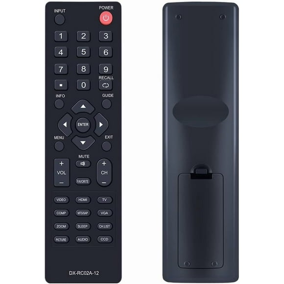 Télécommande DX-RC02A-12 de Remplacement pour Téléviseur LCD Dynex DX-24E150A11 DX-26L100A13 DX-32L220A12 DX-32E250A12 DX-37L200A12 DX-40L130A11 DX-32L151A11 DX-55L150A11 DX-15L150A11 DX-40L150A11 DX-46L150A11