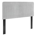 thumbnail image 2 of Modway Milenna Channel Tufted Velvet King/California King Headboard - Light Gray, 2 of 11