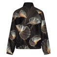 thumbnail image 6 of Jackets for Women Winter Coat Jackets Flannel Stand Collar Jacket(Golden Spiral Particles,Size:S-4XL), 6 of 7