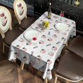 thumbnail image 2 of White Cow Moo Colorful Pattern Rectangle Tablecloth 60"x102",Waterproof Polyester Rectangle Table Cloth, Wipeable Spillproof Polyester Tablecloth for Dining, Camping, Indoor and Outdoor, 2 of 6