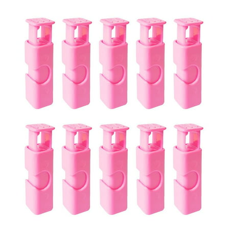 

10PCS Househould Fresh-Keeping Kitchen Storage Tool Snack Seal Snack Clip Sealer Clamp Sealing Bag Clips Food Preservation ROSE RED