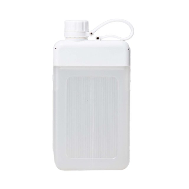 CSChome Bouilloire de Sport 450ml Bouteille de Sport Résistante à la Chaleur, Étanche, Anti-Chute, Transparente, Créative, Carrée, Plate, pour Sports Extérieurs
