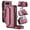 Winered, variant on Compatible with Google Pixel 10 / 10 Pro Wallet Case, 10 Card Slots & 1 Zipper Coin Pocket & 1 Cash Slot & 1 Cash Pocket & Lanyard & Crossbody Strap & Kickstand & RFID Blocking Phone Case, Winered