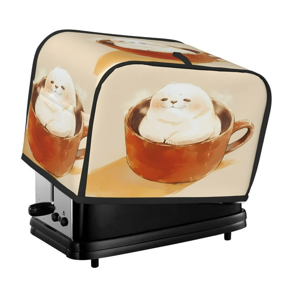 Toaster Cover For 2 Or 4 Slice, Two Or Four Slice Toaster Hood Dust-Proof Cover For Home Kitchen Washable Small Appliance Cute Seal Teacup (3)