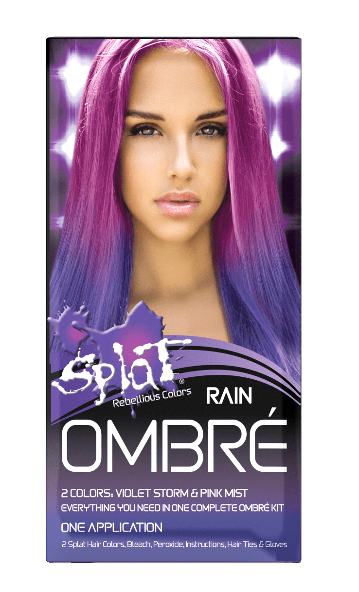 Splat Complete Kit, Ombre Rain, Semi-Permanent Purple & Pink Hair Dye ...