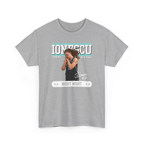 New York Sabrina Ionescu 20 Night Cartoon basketball fan Unisex Cotton Tee