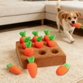 thumbnail image 7 of FastXmas Interactive Dog Toys，Carrot Snuffle Mat for Dogs Plush Puzzle Toys, Non-Slip Nosework Feed Games Pet Stress Relief with 9 Carrots Dog and Cats Activity Mat(7.8 x 7.8 Inch), 7 of 7