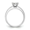 thumbnail image 2 of 14K White Gold Ring Band Engagement Diamond Square, Size 8, 2 of 7