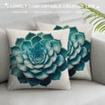 thumbnail image 3 of COMIO Cactus Succulent Plants Pillow Covers Oil Painting Tropical Succulents Decorative Throw Pillow Case for Home Sofa Cushion Cover White, 3 of 5